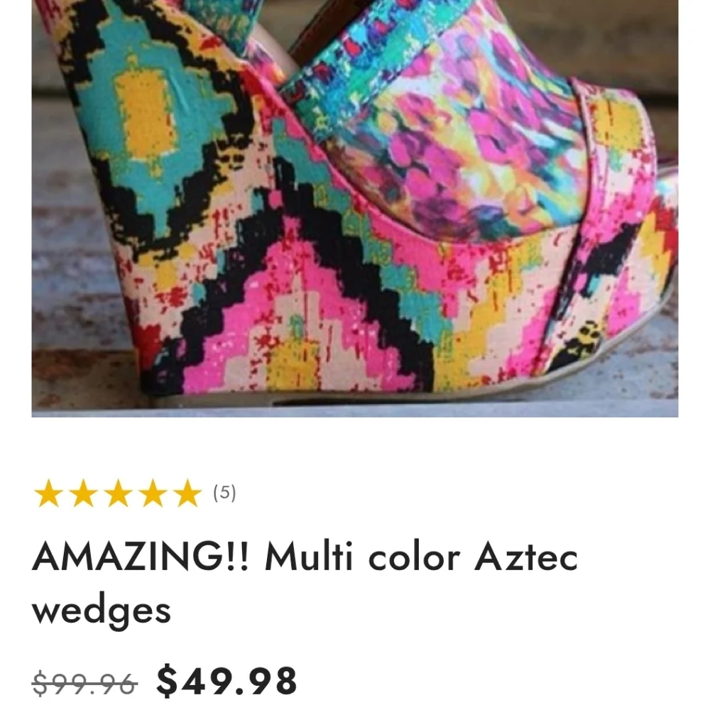 Colorful Women's Wedge Sandals - Picture 7 of 7